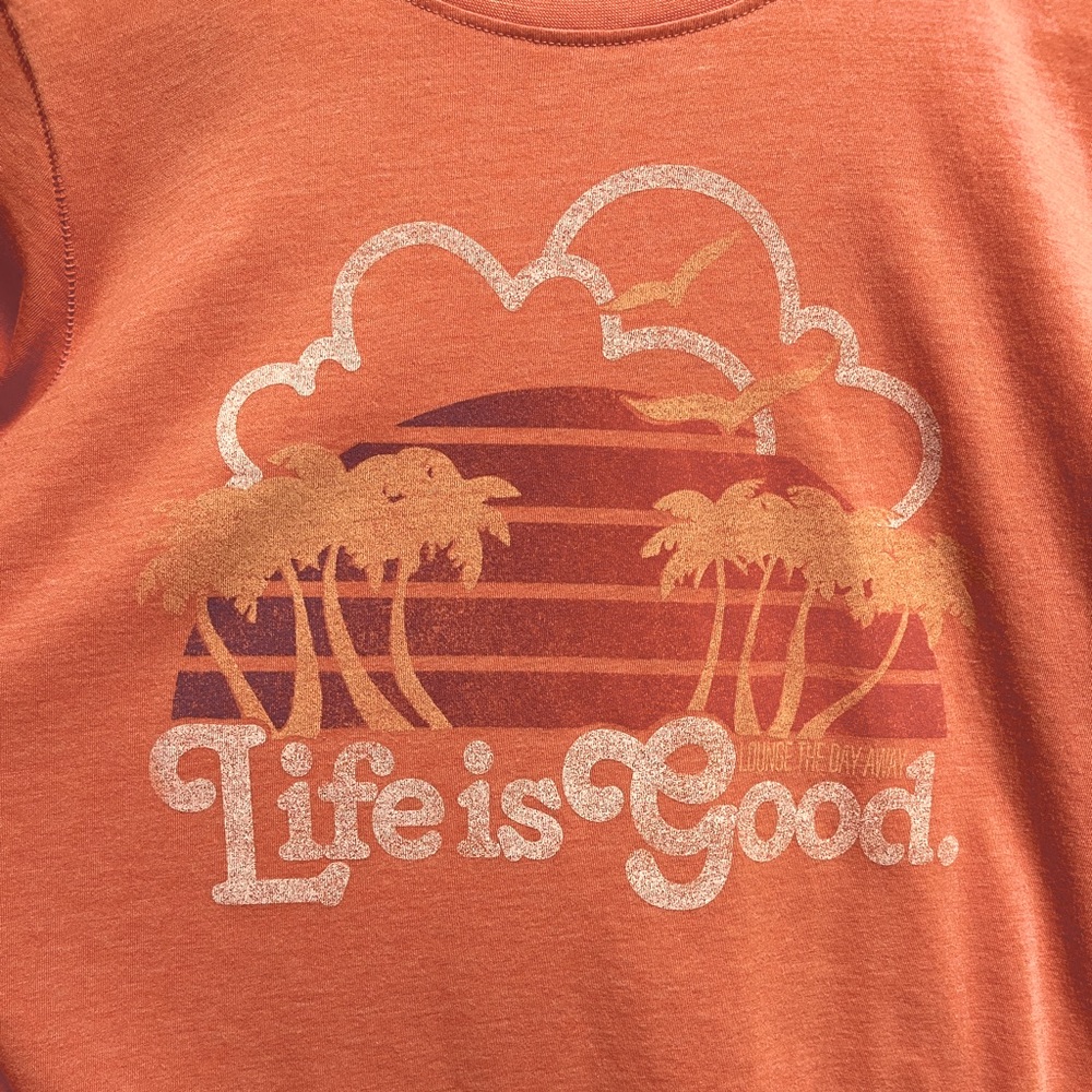 Life is Good sunset t-shirt